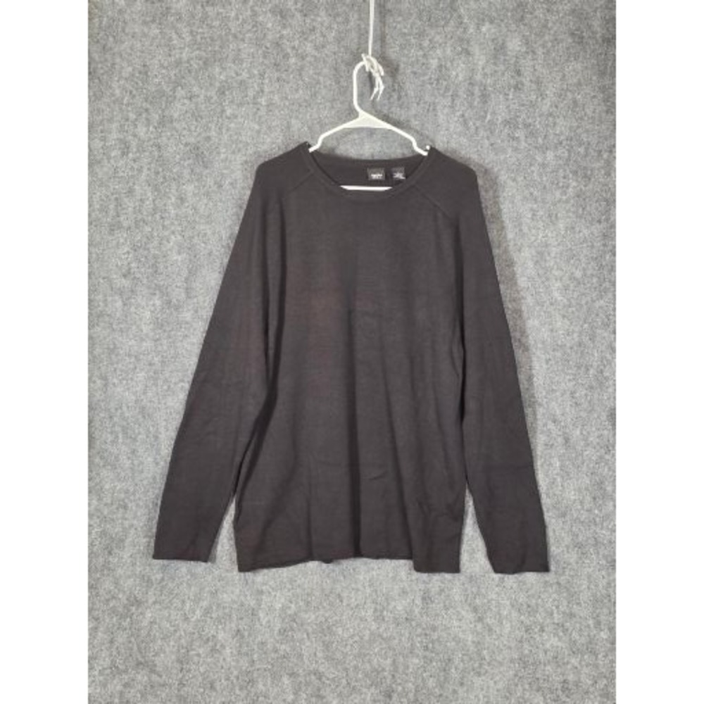 Mossimo‎ Mens XL Black Long Sleeve Crew Neck Sweater 100% Cotton Casual Oversize